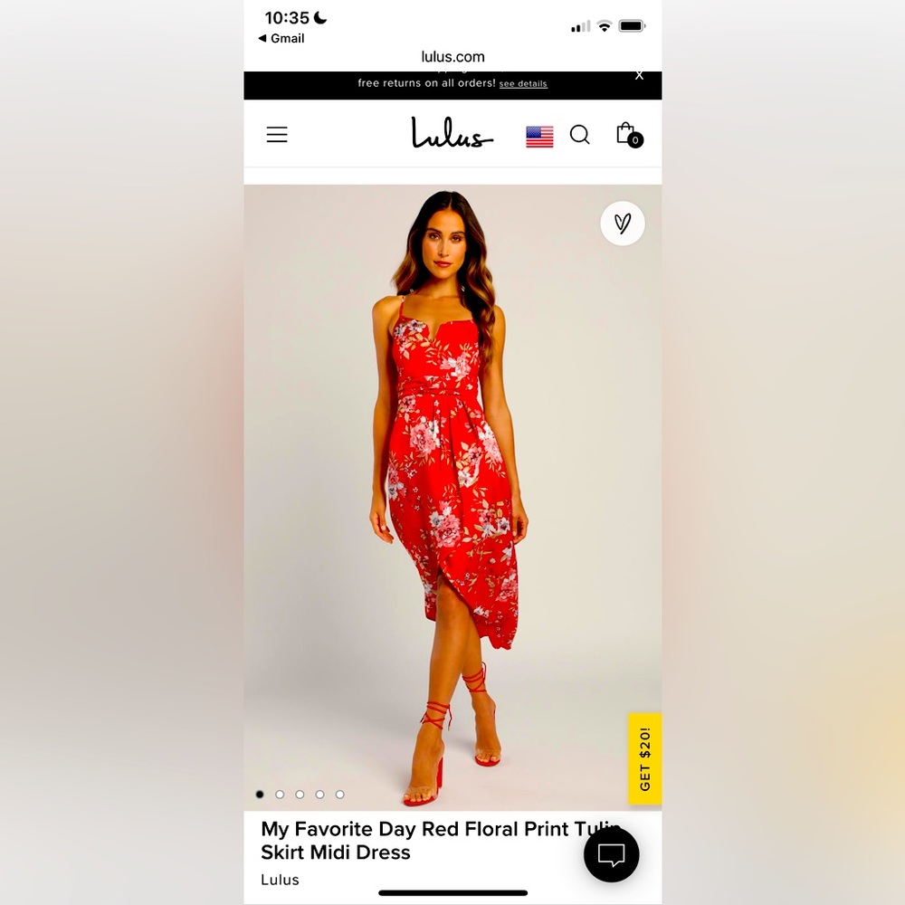 Red Lulus dress